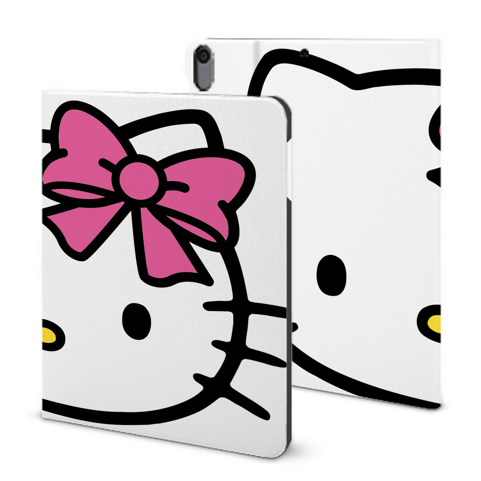 （画像用） Hello Kitty ハローキティ IPad ケース ブック型 PUレザー TPU 耐衝撃 軽量 薄型 ペン収納なし 全面保護 IPad 各モデル対応
